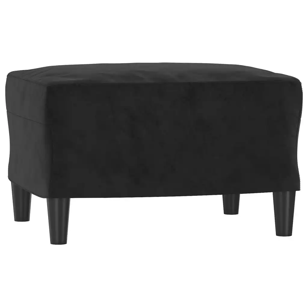 Footstool Black 60x50x41 cm Velvet 349298