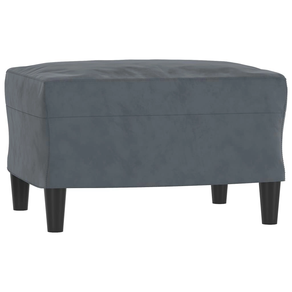 Footstool Dark Grey 60x50x41 cm Velvet 349294