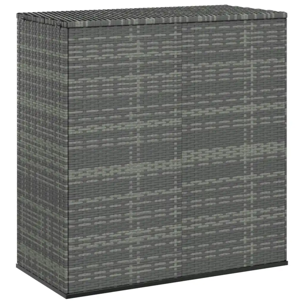 Garden Cushion Box PE Rattan 100x49x103.5 cm Grey 317225