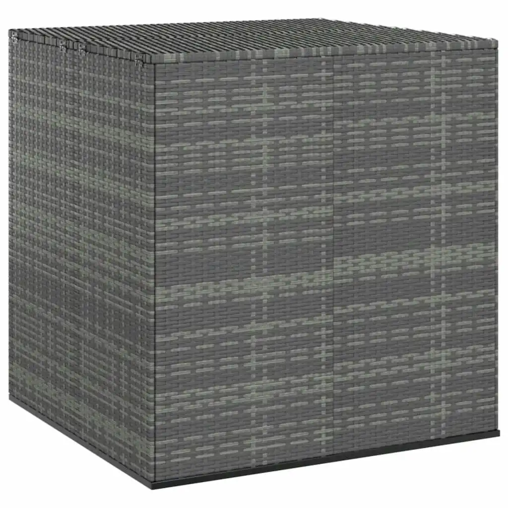 Garden Cushion Box PE Rattan 100x97.5x104 cm Grey 317228