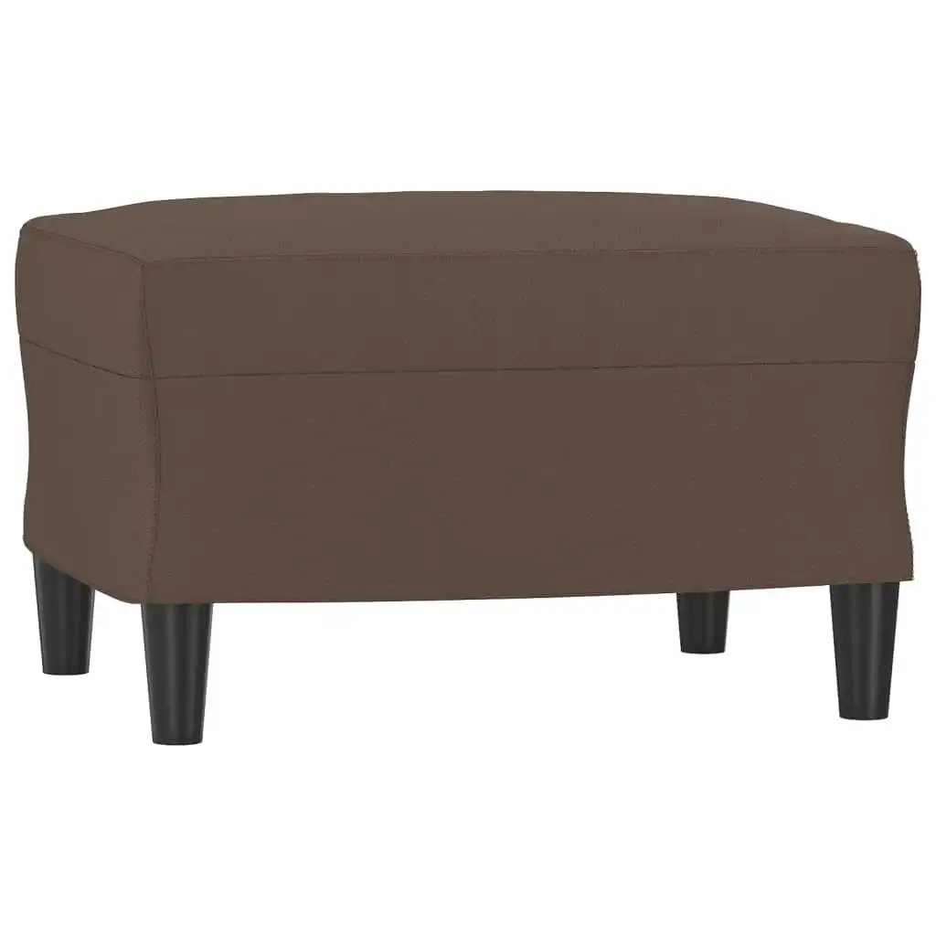 Footstool Brown 60x50x41 cm Faux Leather 349289