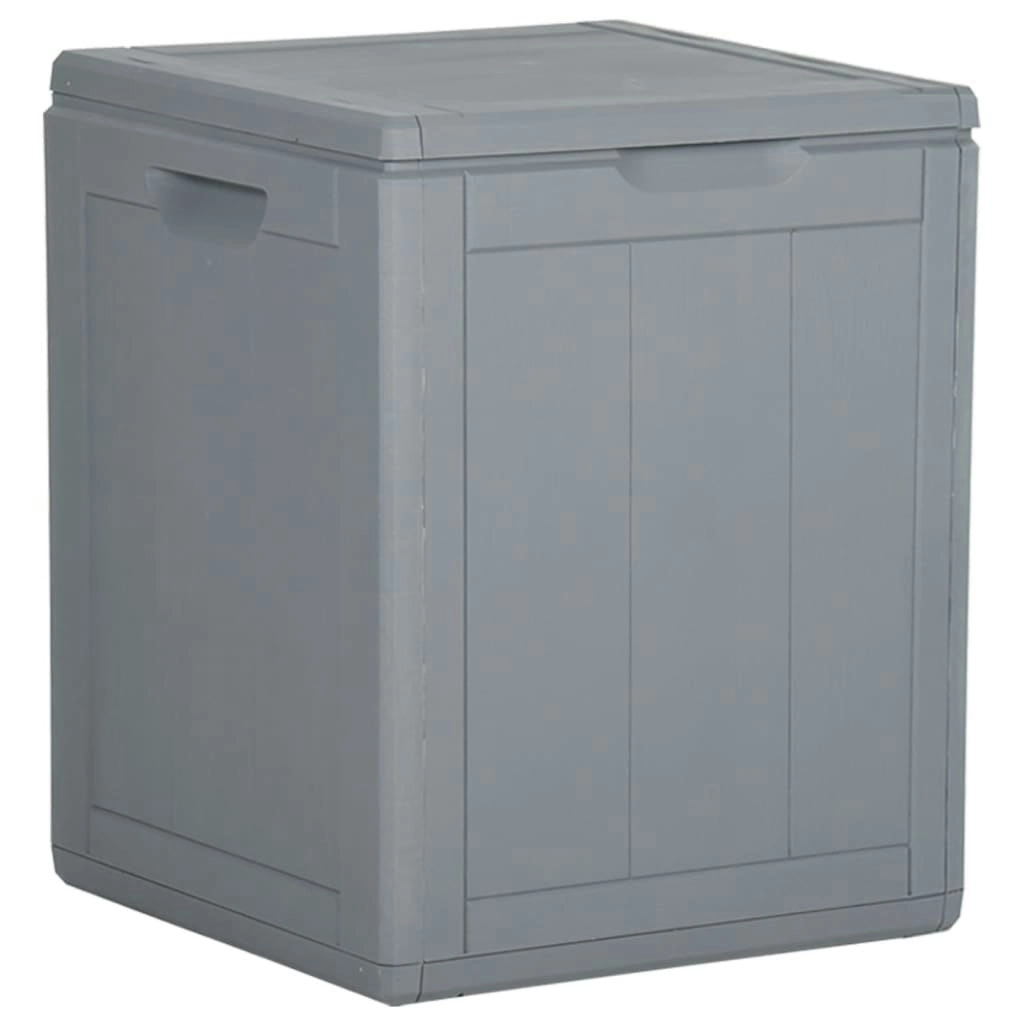 Garden Storage Box 90L Grey PP Rattan 151233