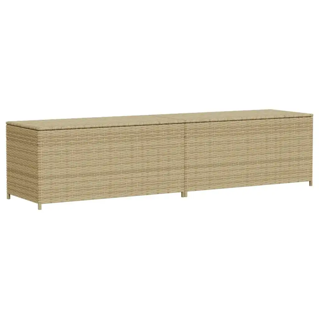 Garden Storage Box Mix Beige 469L Poly Rattan 365331