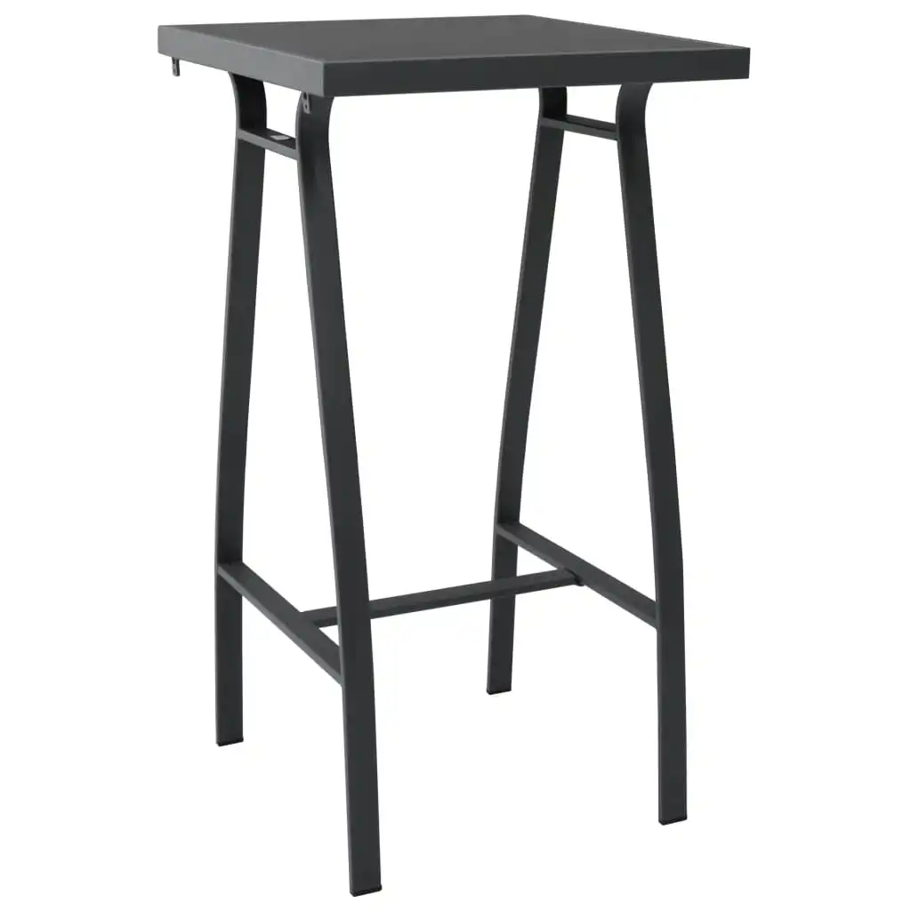 Garden Bar Table Black 60x60x110 cm Tempered Glass 48120