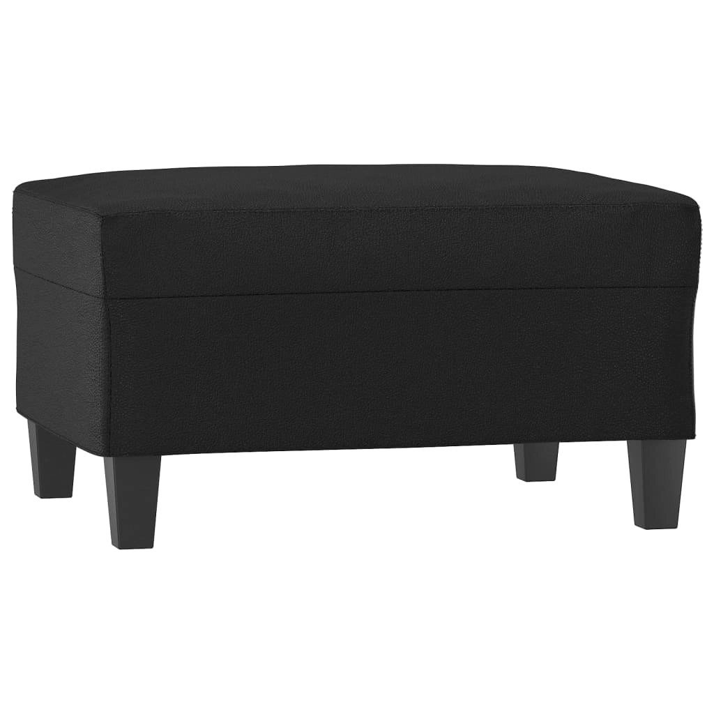 Footstool Black 70x55x41 cm Faux Leather 349355