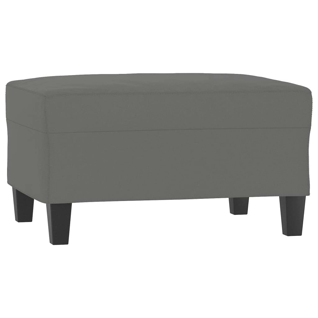 Footstool Dark Grey 70x55x41 cm Microfibre Fabric 349363