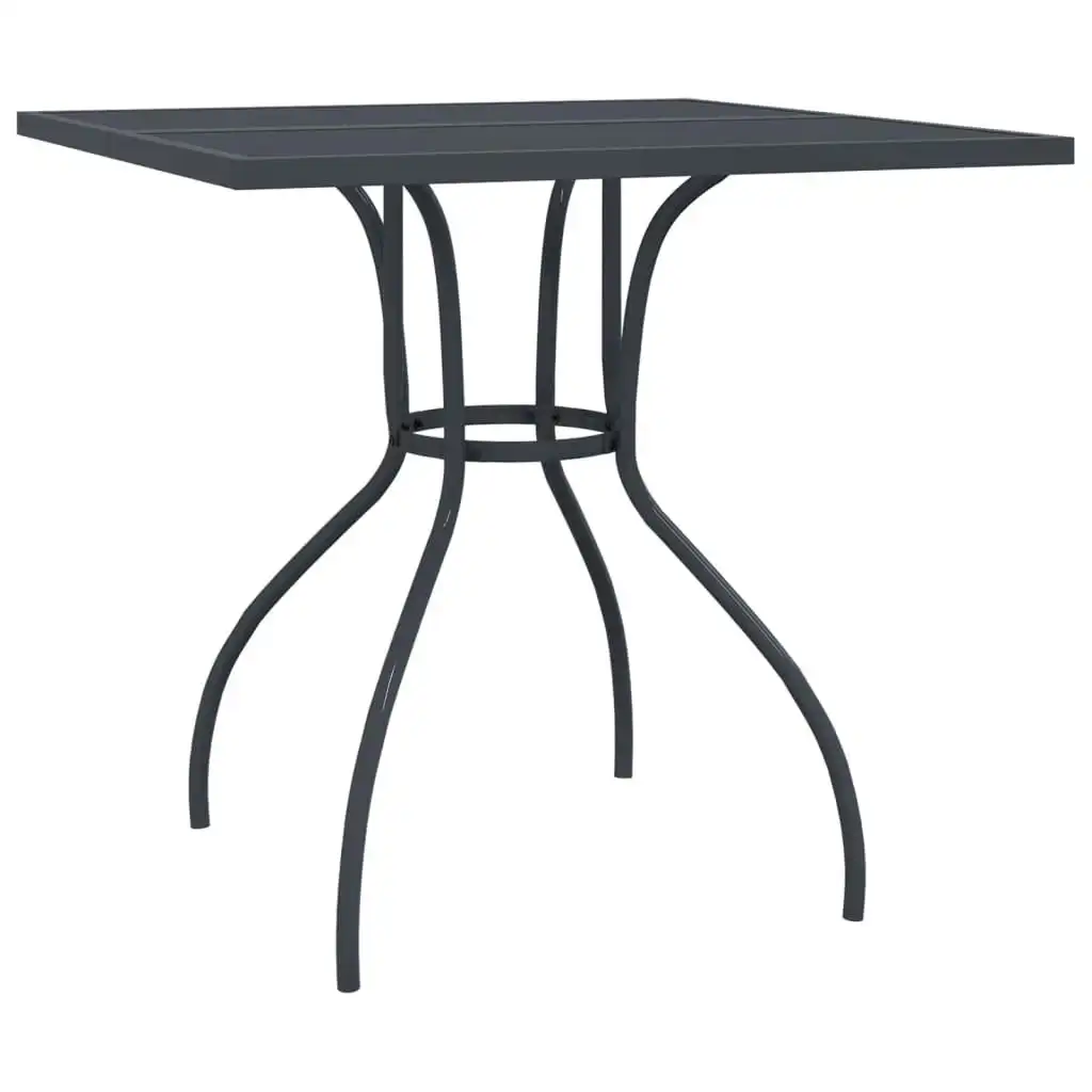 Garden Table Anthracite 80x80x72.5 cm Steel Mesh 362731