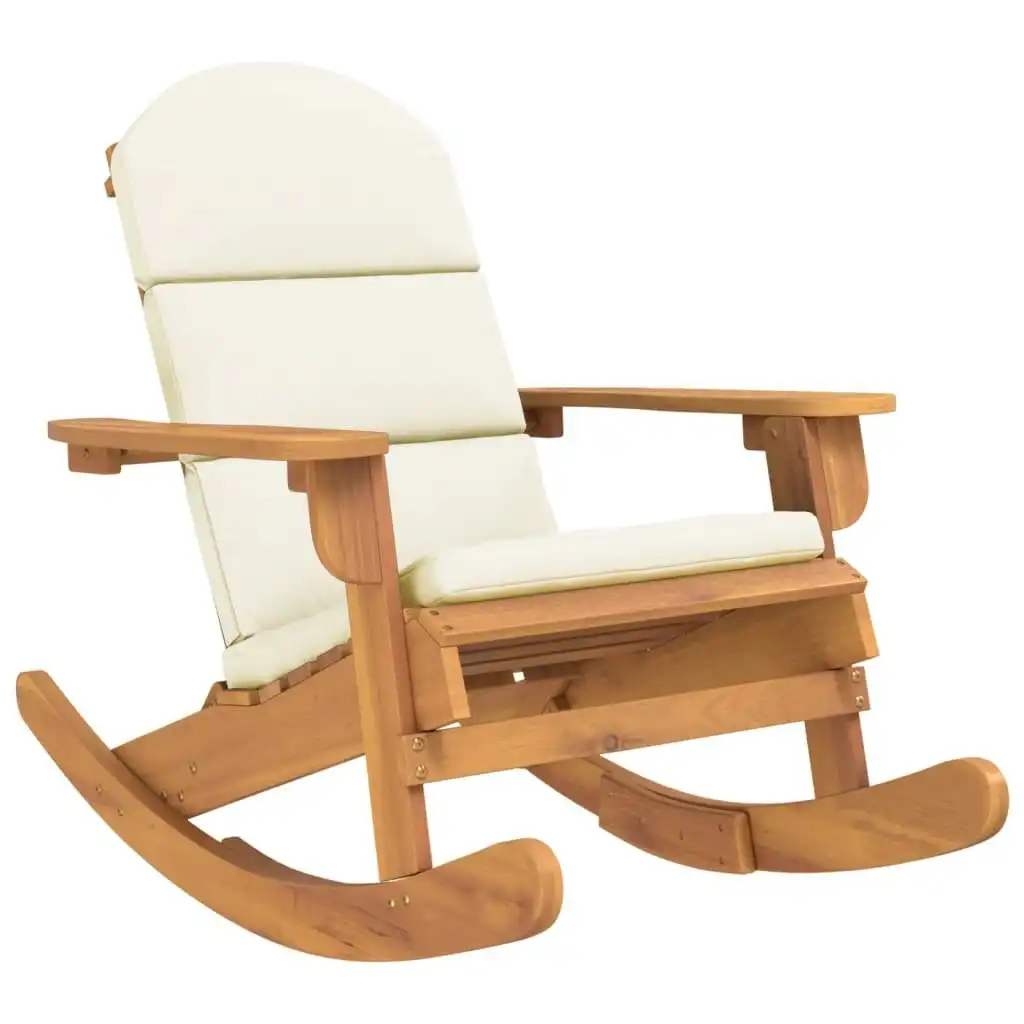 Adirondack Rocking Chair with Cushions Solid Wood Acacia 360036