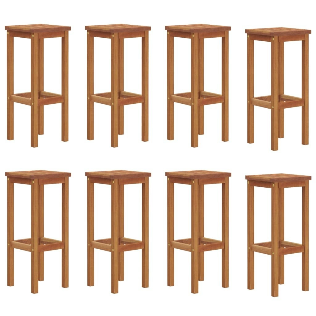 Bar Stools 8 pcs Solid Wood Acacia 3115991