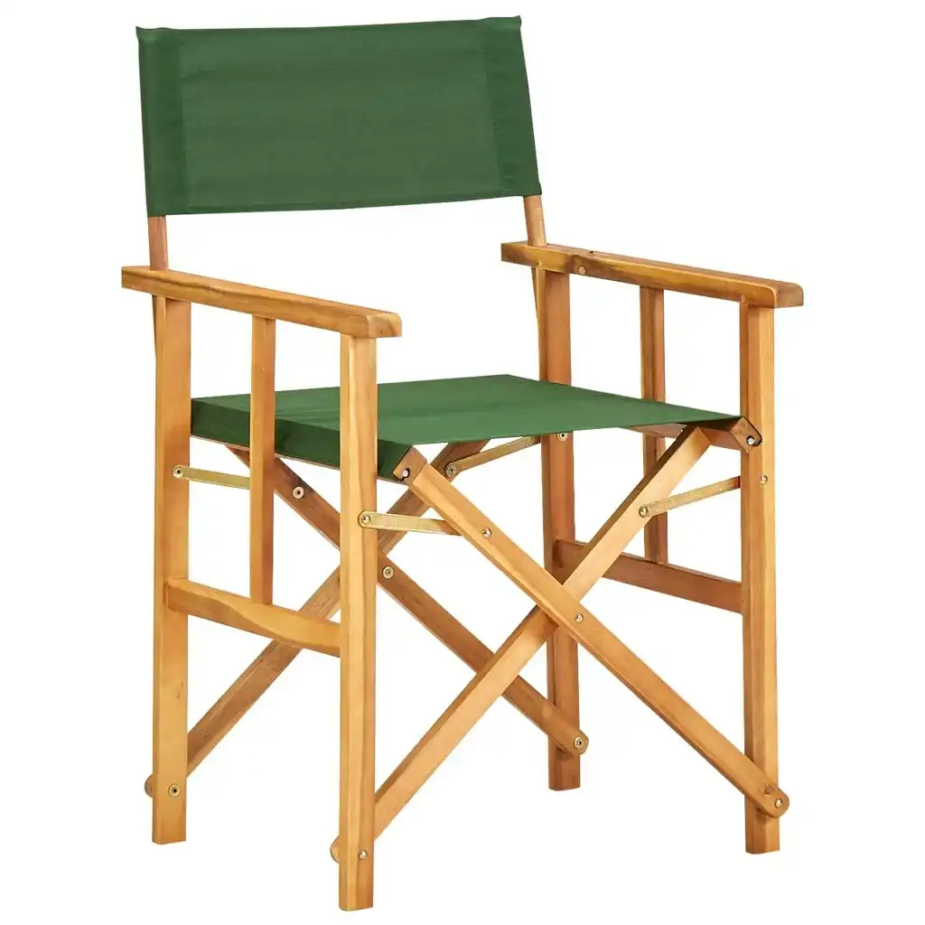 Director's Chair Solid Acacia Wood Green 45953