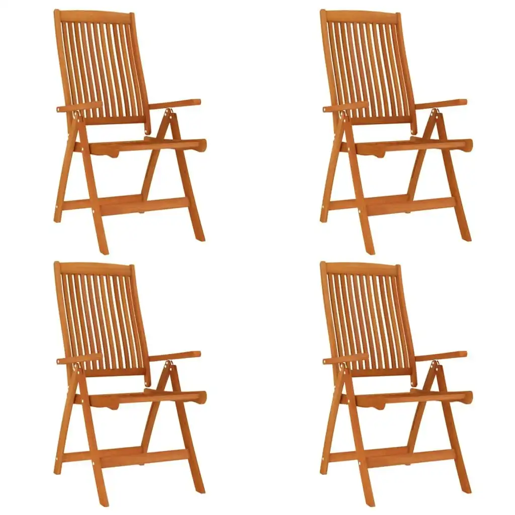 Folding Garden Chairs 4 pcs Solid Wood Eucalyptus 3087344