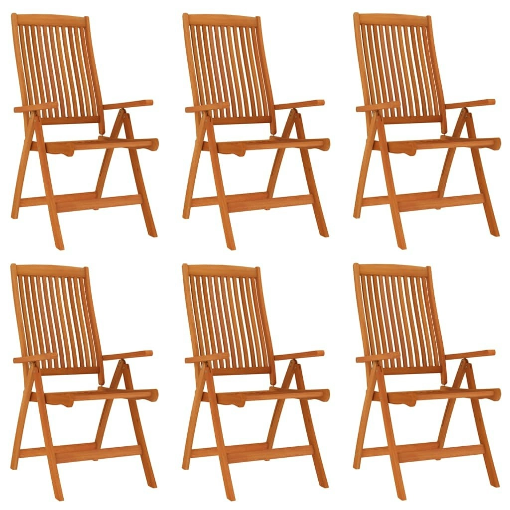 Folding Garden Chairs 6 pcs Solid Wood Eucalyptus 3087345