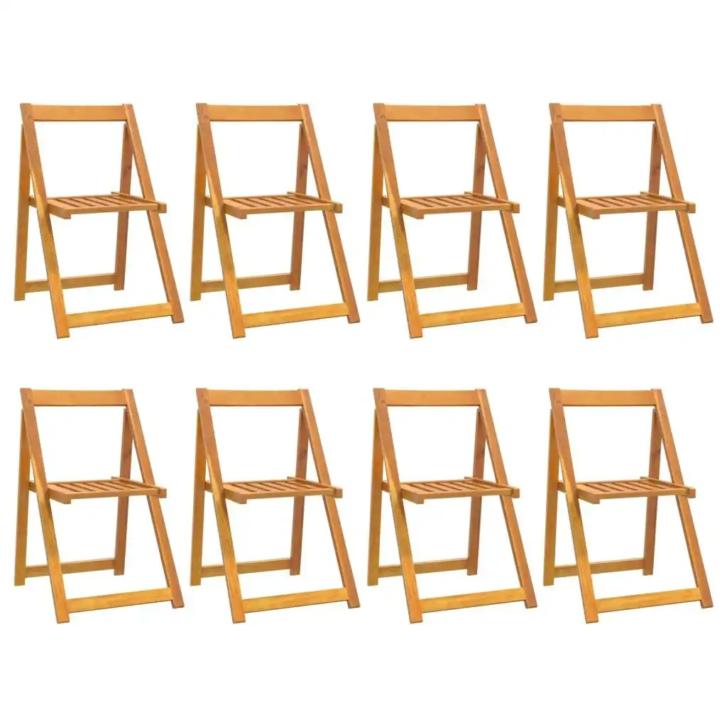 Folding Garden Chairs 8 pcs Solid Wood Acacia 3104965