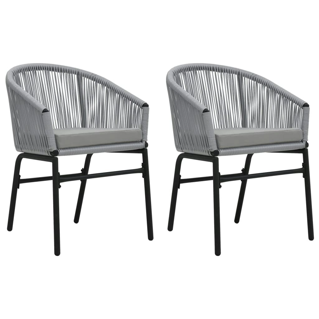 Garden Chairs 2 pcs Anthracite PE Rattan 48137