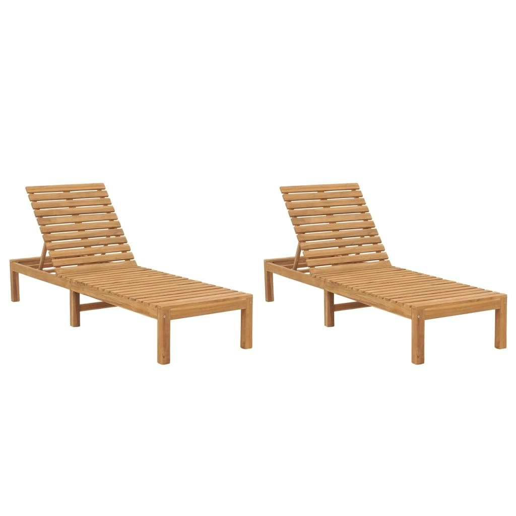 Sun Loungers 2 pcs Solid Wood Teak 3073206