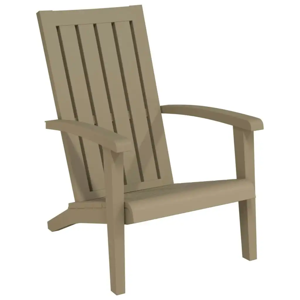 Garden Adirondack Chair Light Brown Polypropylene 364166