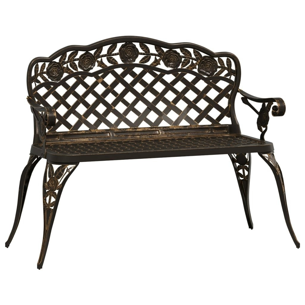 Garden Bench 108 cm Cast Aluminium Bronze 317743