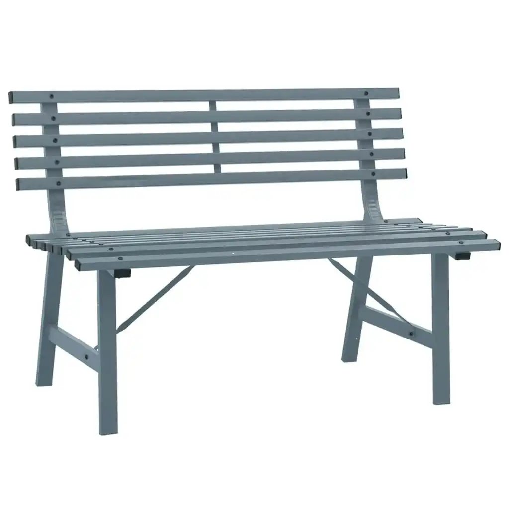 Garden Bench 110 cm Steel Grey 317136