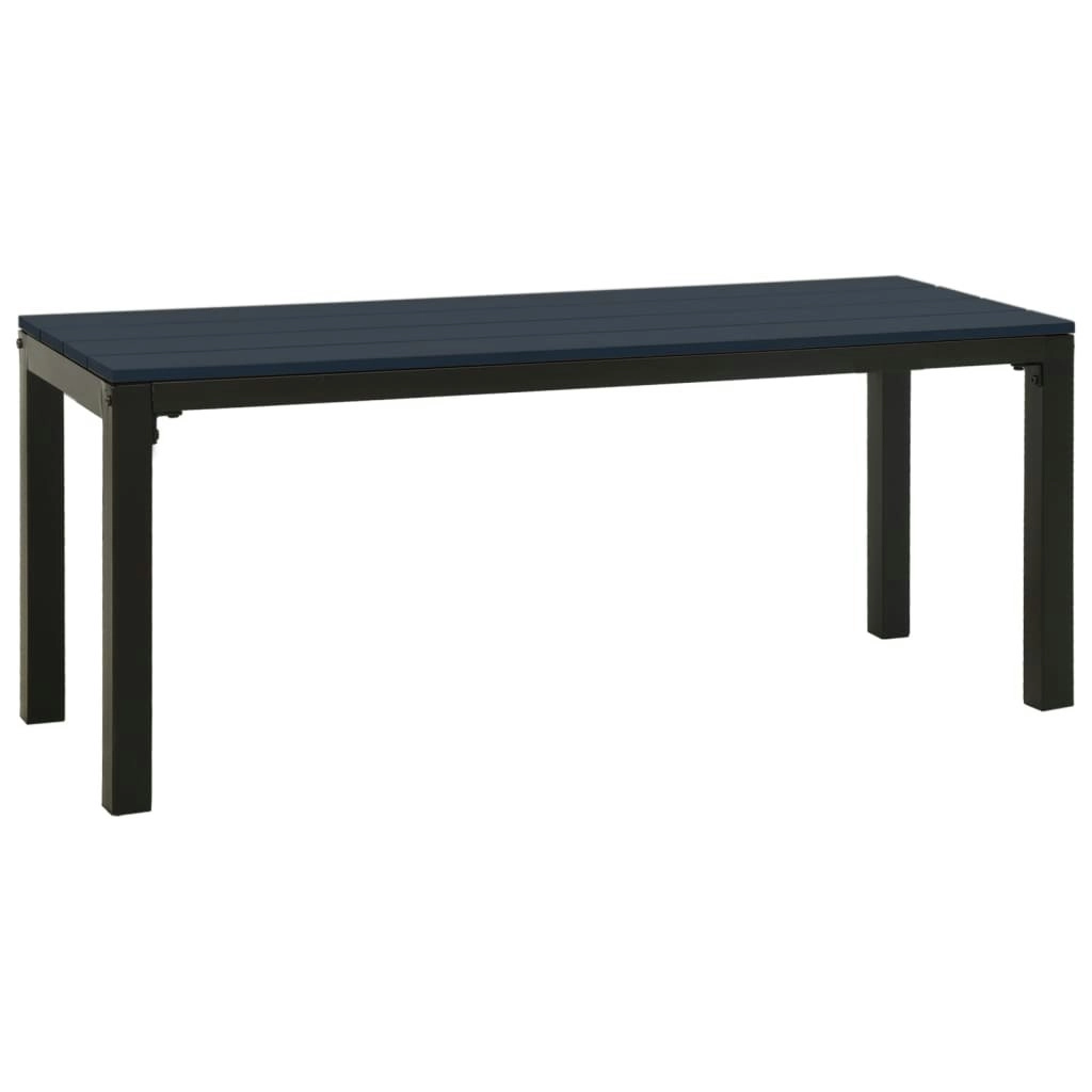 Garden Bench 110 cm Steel and WPC Black 317141