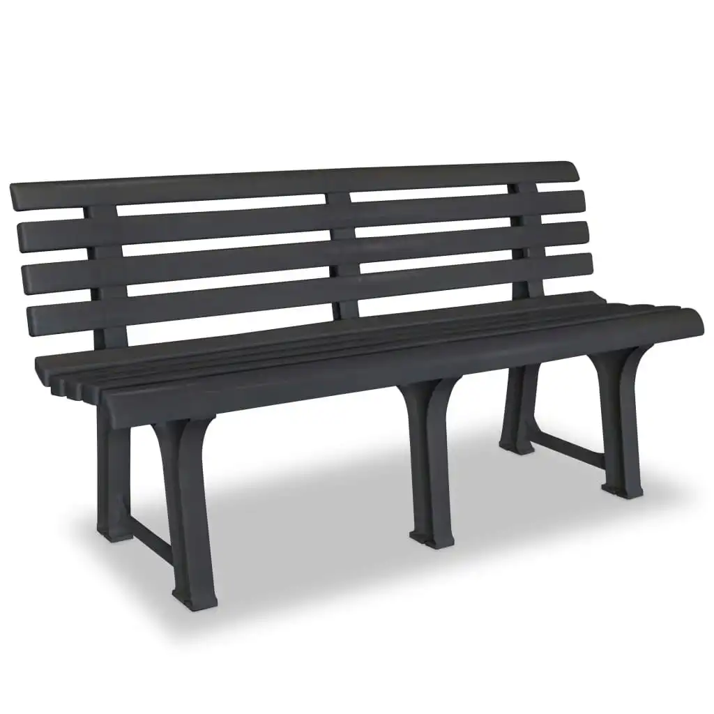 Garden Bench 145.5 cm Plastic Anthracite 43585