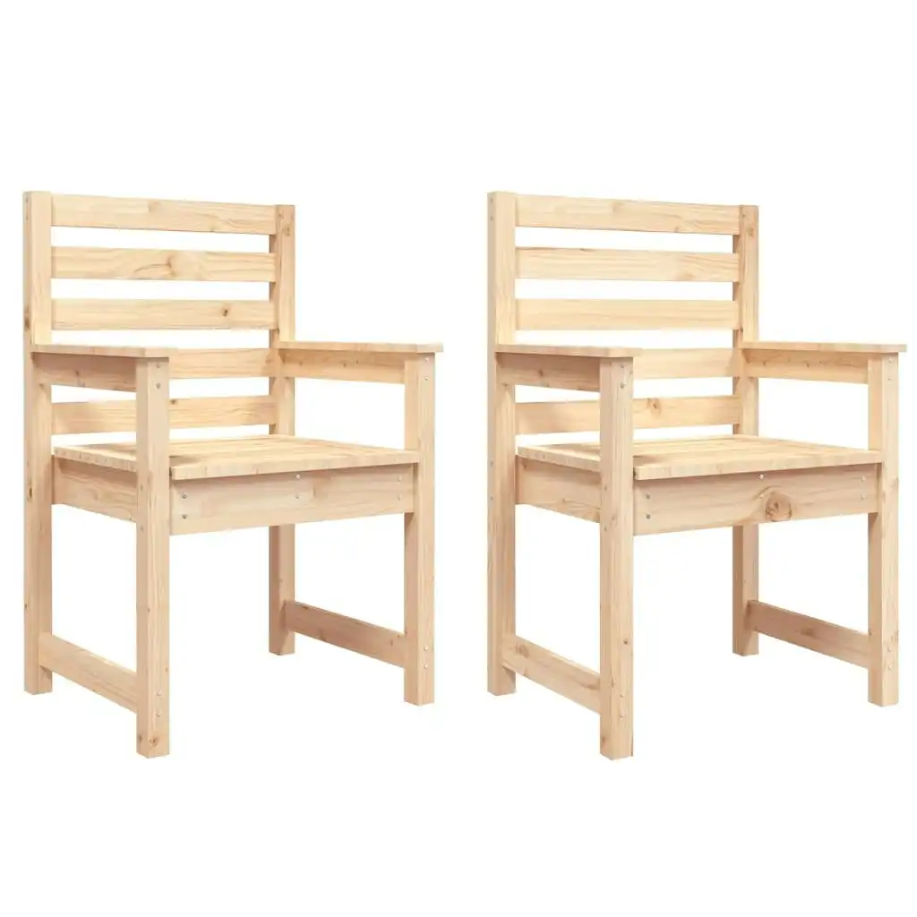 Garden Chairs 2 pcs 60x48x91 cm Solid Wood Pine 824053