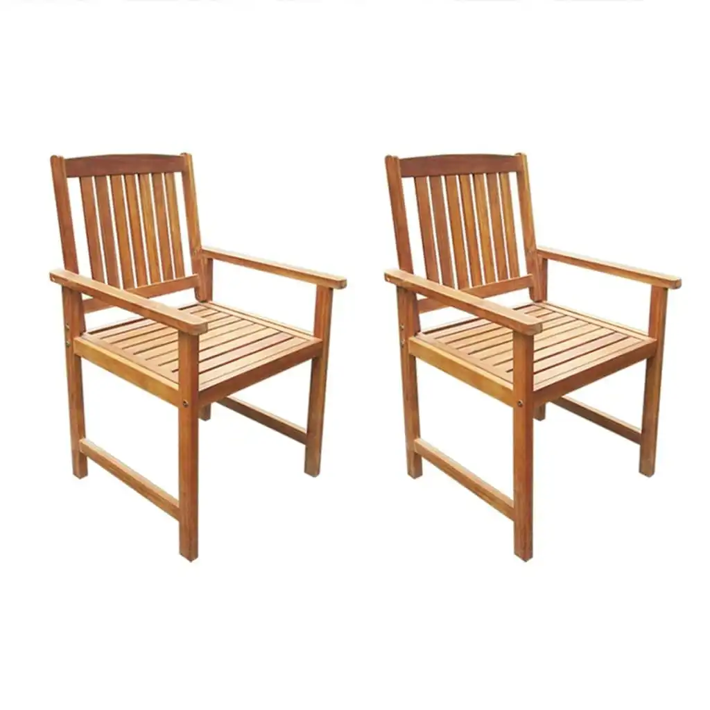 Garden Chairs 2 pcs Solid Acacia Wood Brown 42626