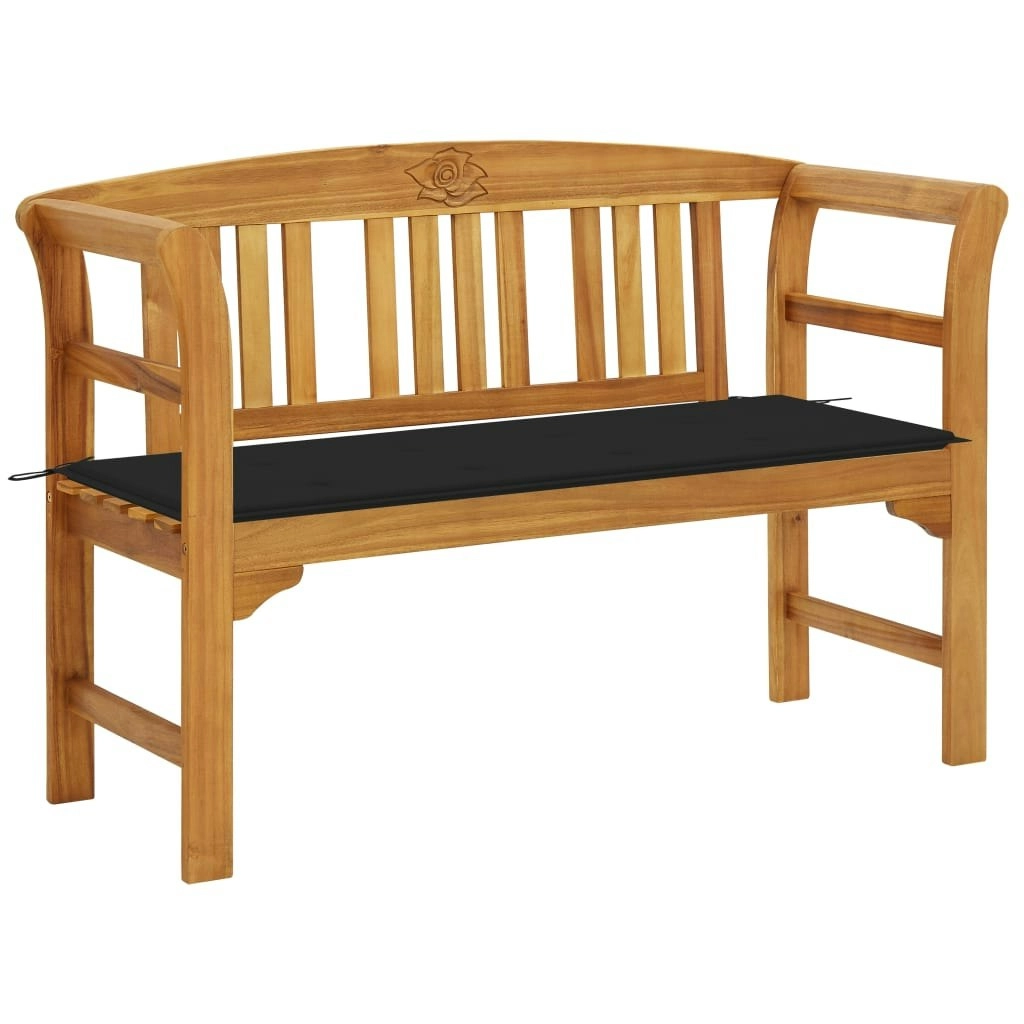 Garden Bench with Cushion 120 cm Solid Acacia Wood 3064300