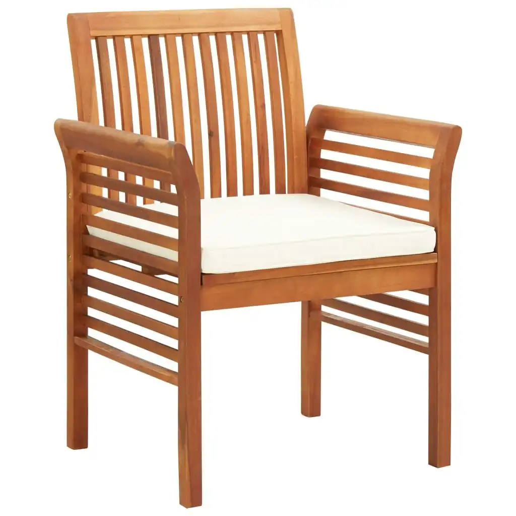 Garden Dining Chairs with Cushions 8 pcs Solid Wood Acacia 3120451