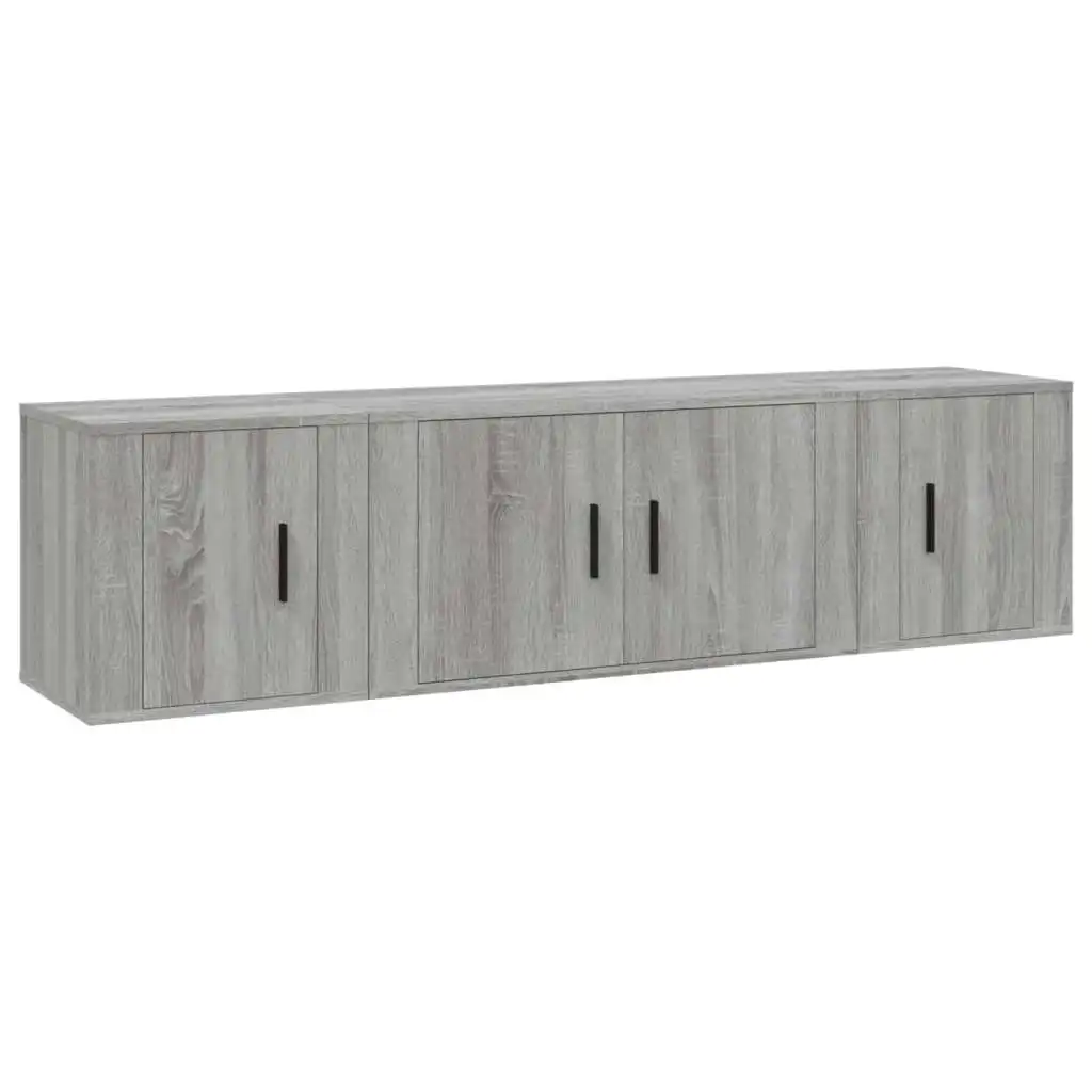 3 Piece TV Cabinet Set Grey Sonoma Engineered Wood 3188404