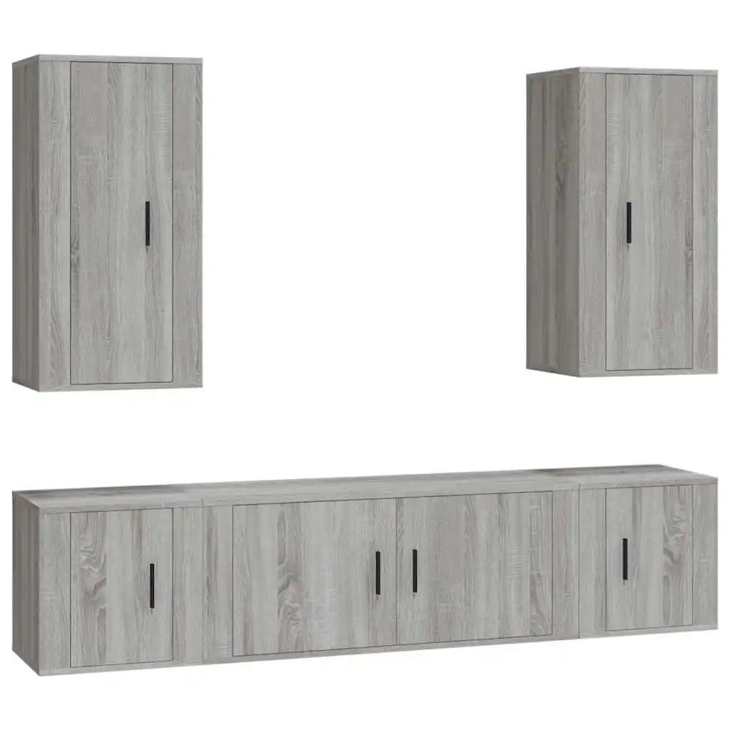 5 Piece TV Cabinet Set Grey Sonoma Engineered Wood 3188684