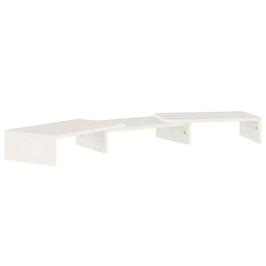 Monitor Stand White 80x24x10.5 cm Solid Wood Pine 813940