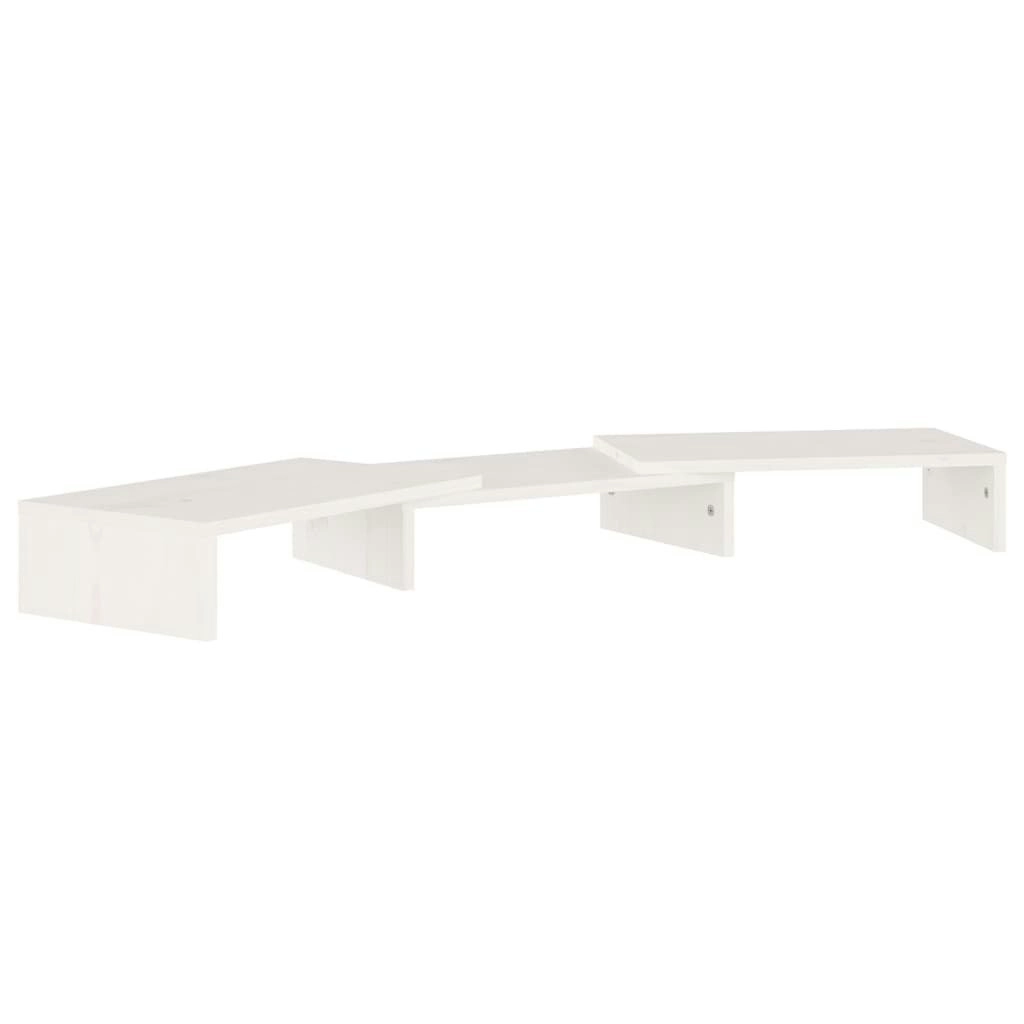 Monitor Stand White 80x24x10.5 cm Solid Wood Pine 813940