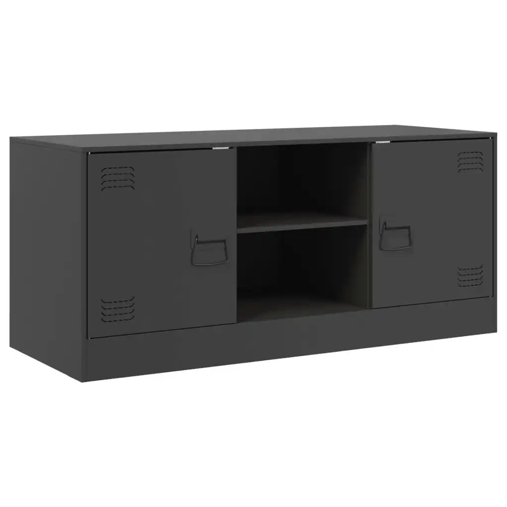 TV Cabinet Black 99x39x44 cm Steel 841685