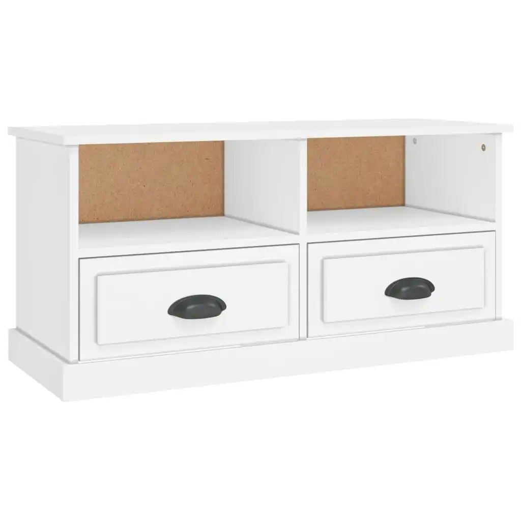 TV Cabinet White 93x35.5x45 cm Engineered Wood 816464