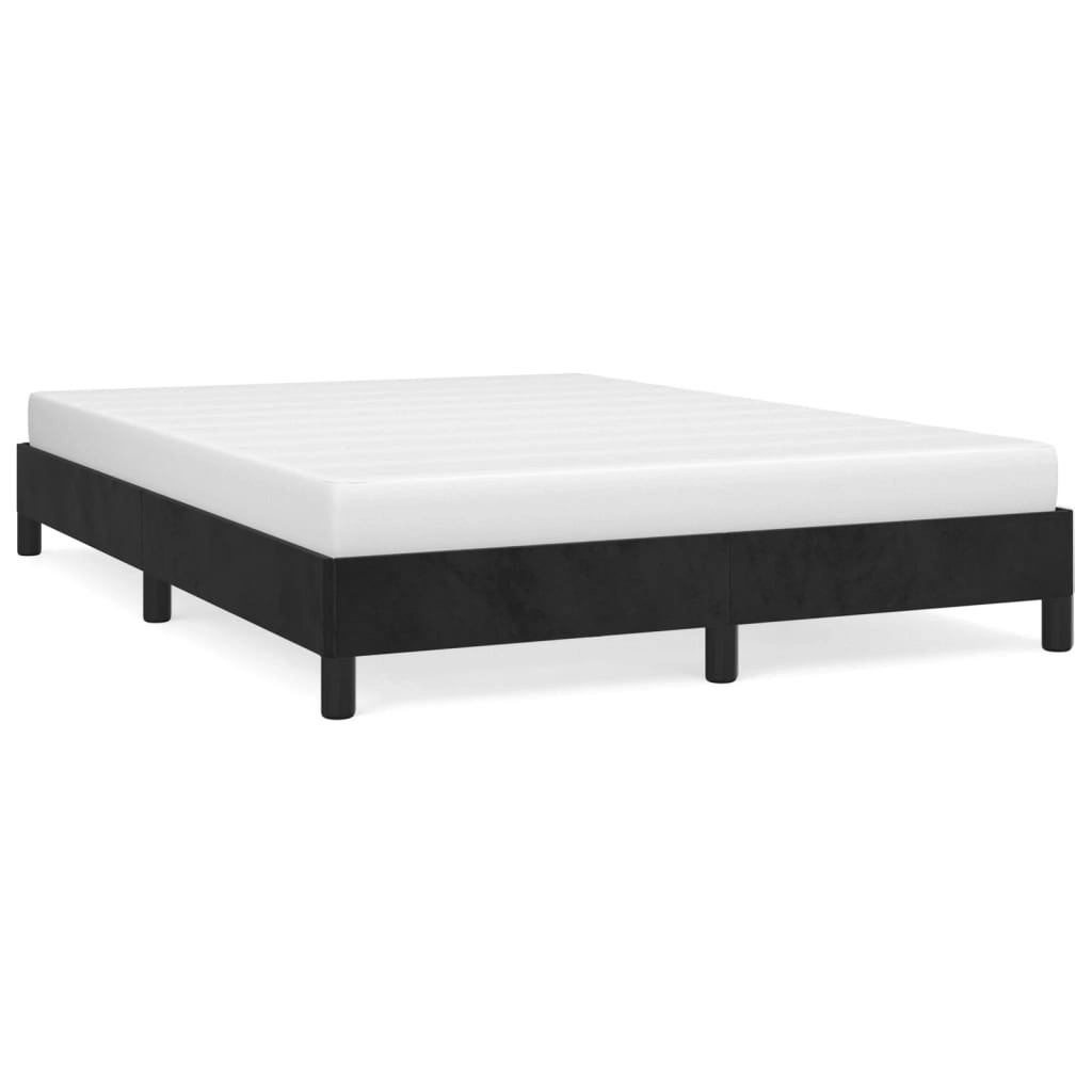 Bed Frame without Mattress Black 137x187 cm Double Velvet 347008