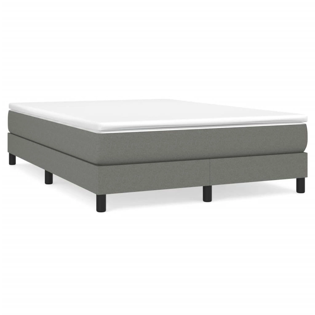 Bed Frame without Mattress Dark Grey Queen Fabric 3120558