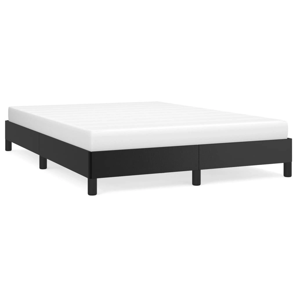 Bed Frame Black 137x187 cm Double Size Faux Leather 346932