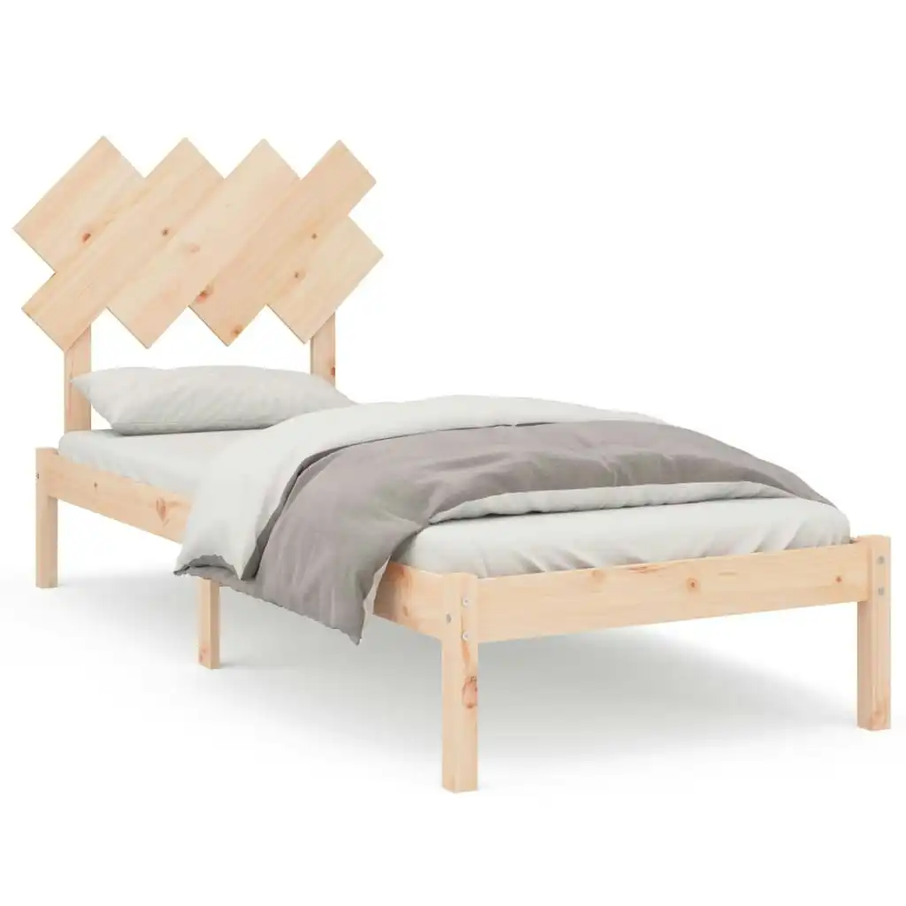 Bed Frame 92x187 cm Single Size Solid Wood 3104833