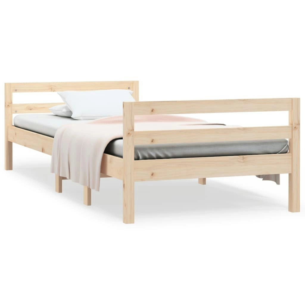 Bed Frame without Mattress 90x190 cm Solid Wood Pine 821634