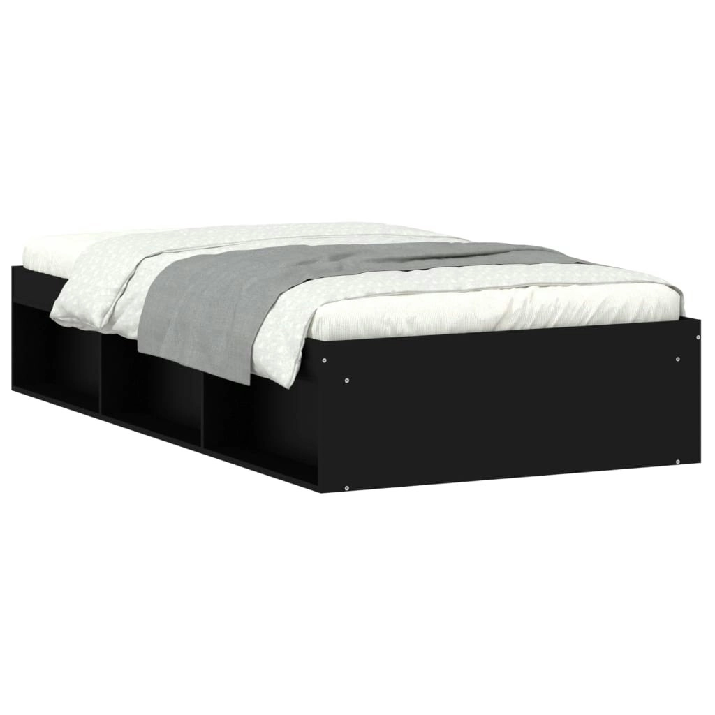 Bed Frame without Mattress Black 90x190 cm 3203839