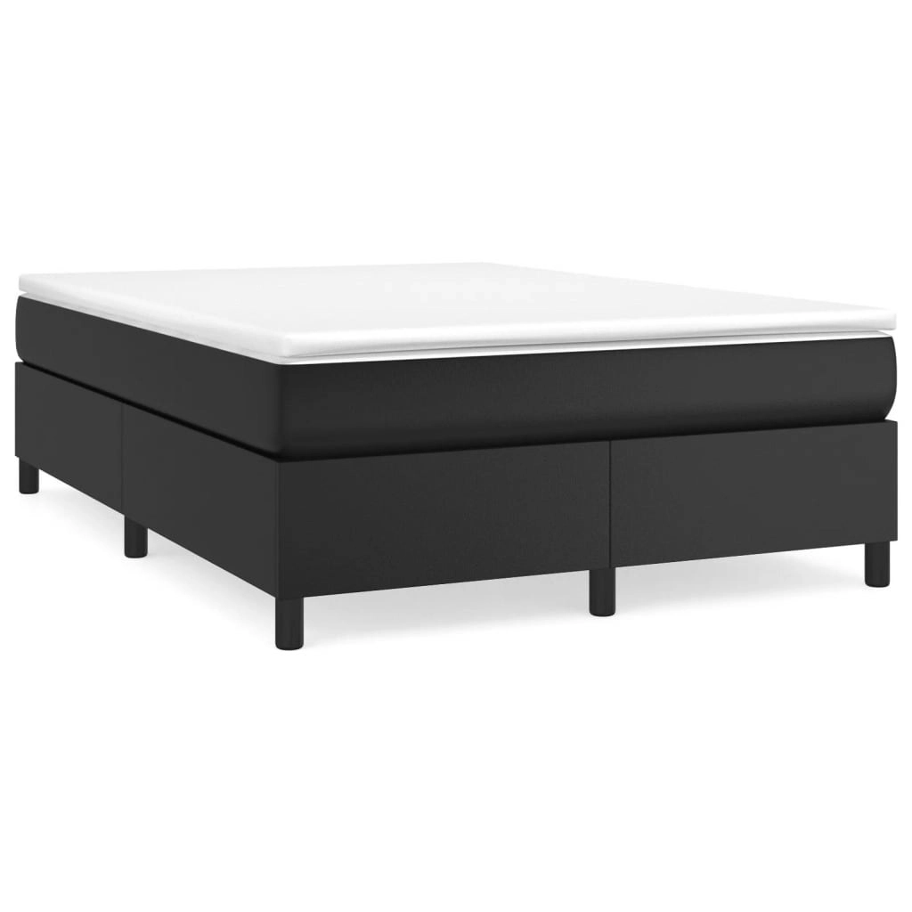 Bed Frame without Mattress Black Queen Faux Leather 3121077