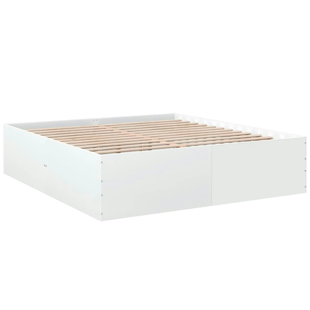 Bed Frame without Mattress White 183x203 cm King 3280902