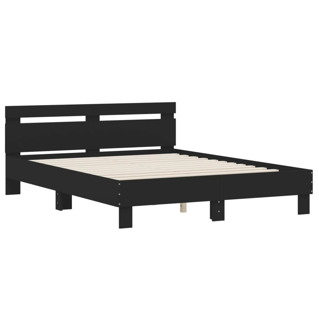 Bed Frame without Mattress Black 150x200 cm 3207414