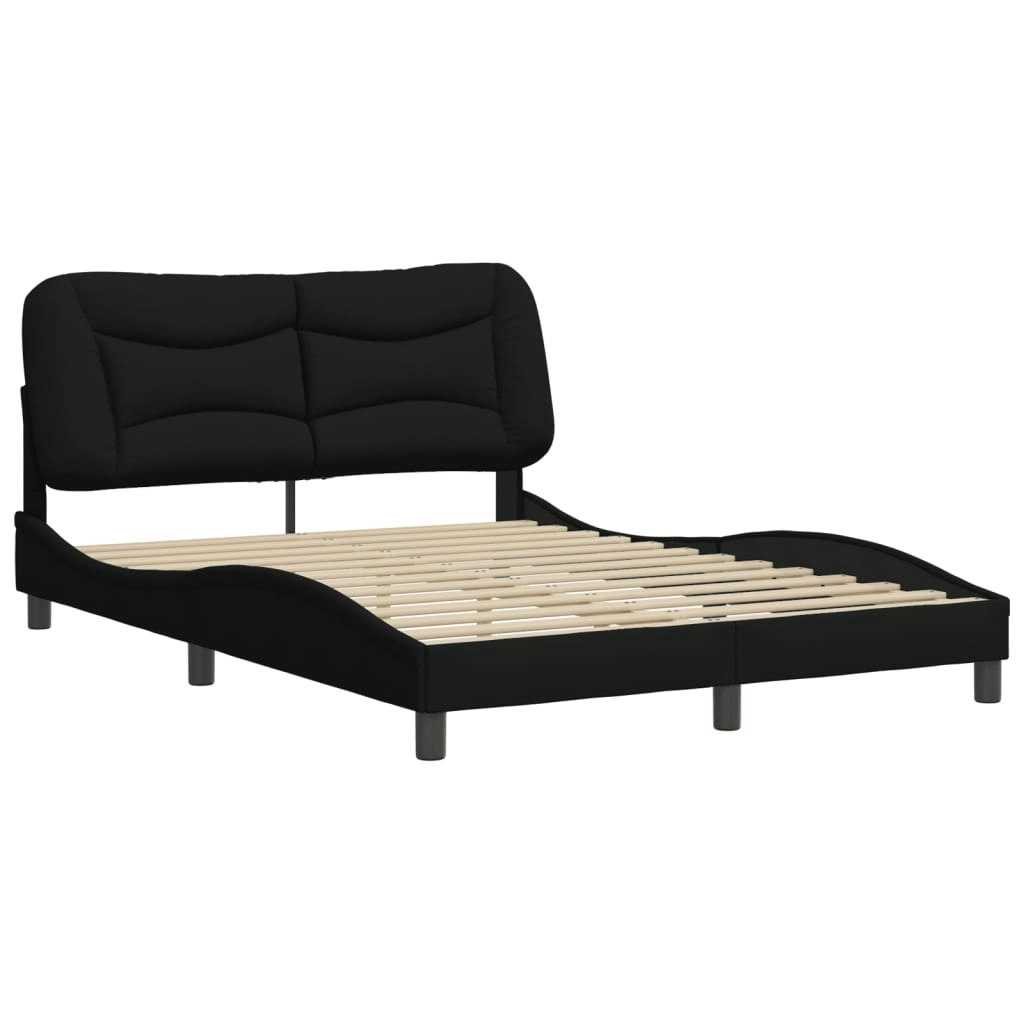 Bed Frame without Mattress Black 152x203 cm Queen Fabric 3208237