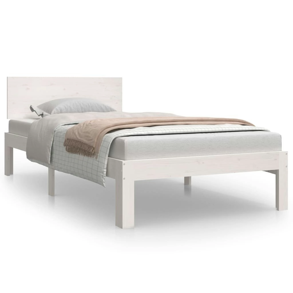 Bed Frame without Mattress White 90x190 cm 810461