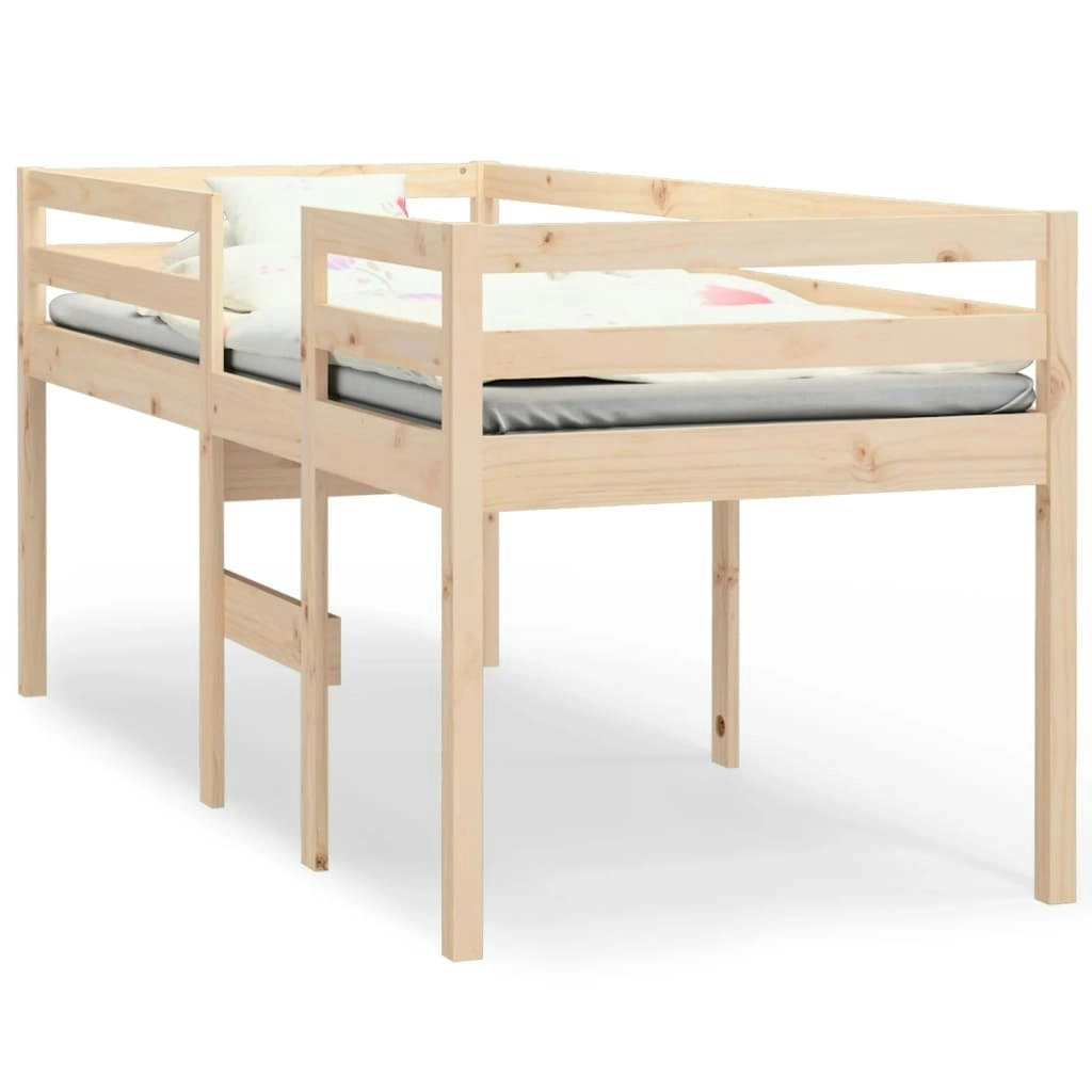 High Sleeper Bed without Mattress 90x190 cm Solid Wood Pine 821614