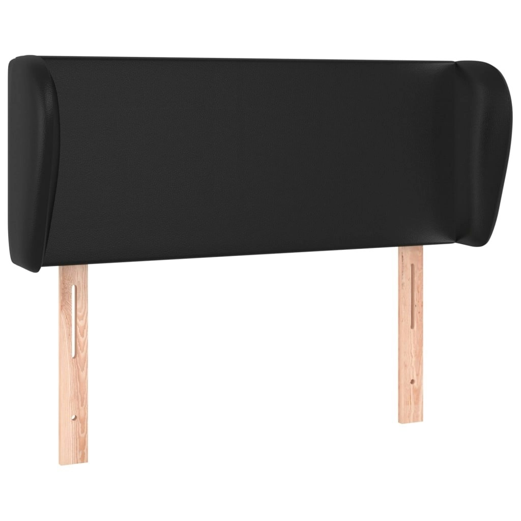 Headboard with Ears Black 103 cm Faux Leather 3116948