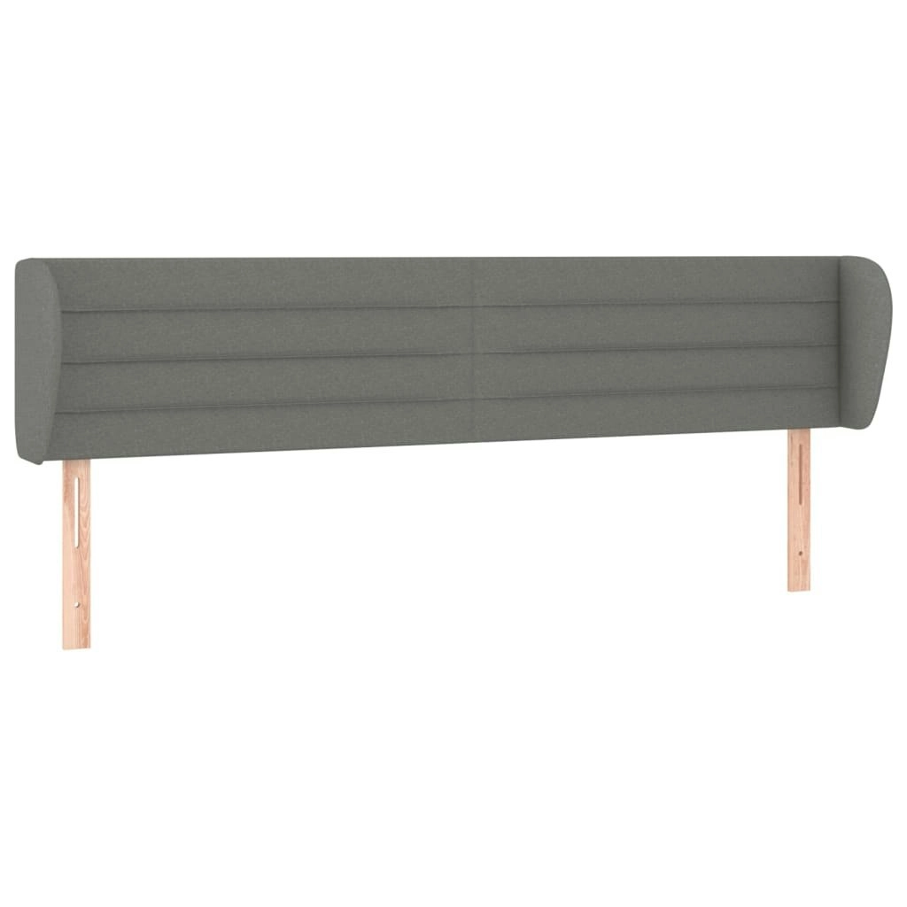 Headboard with Ears Dark Grey 163 cm Fabric 3117291