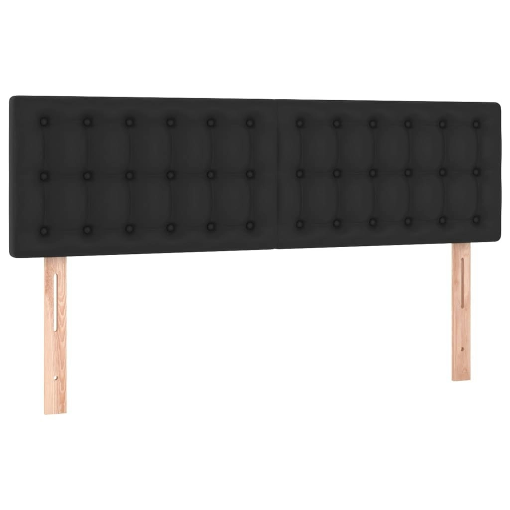 Headboards 2 pcs Black 72x5x78/88 cm Faux Leather 346464