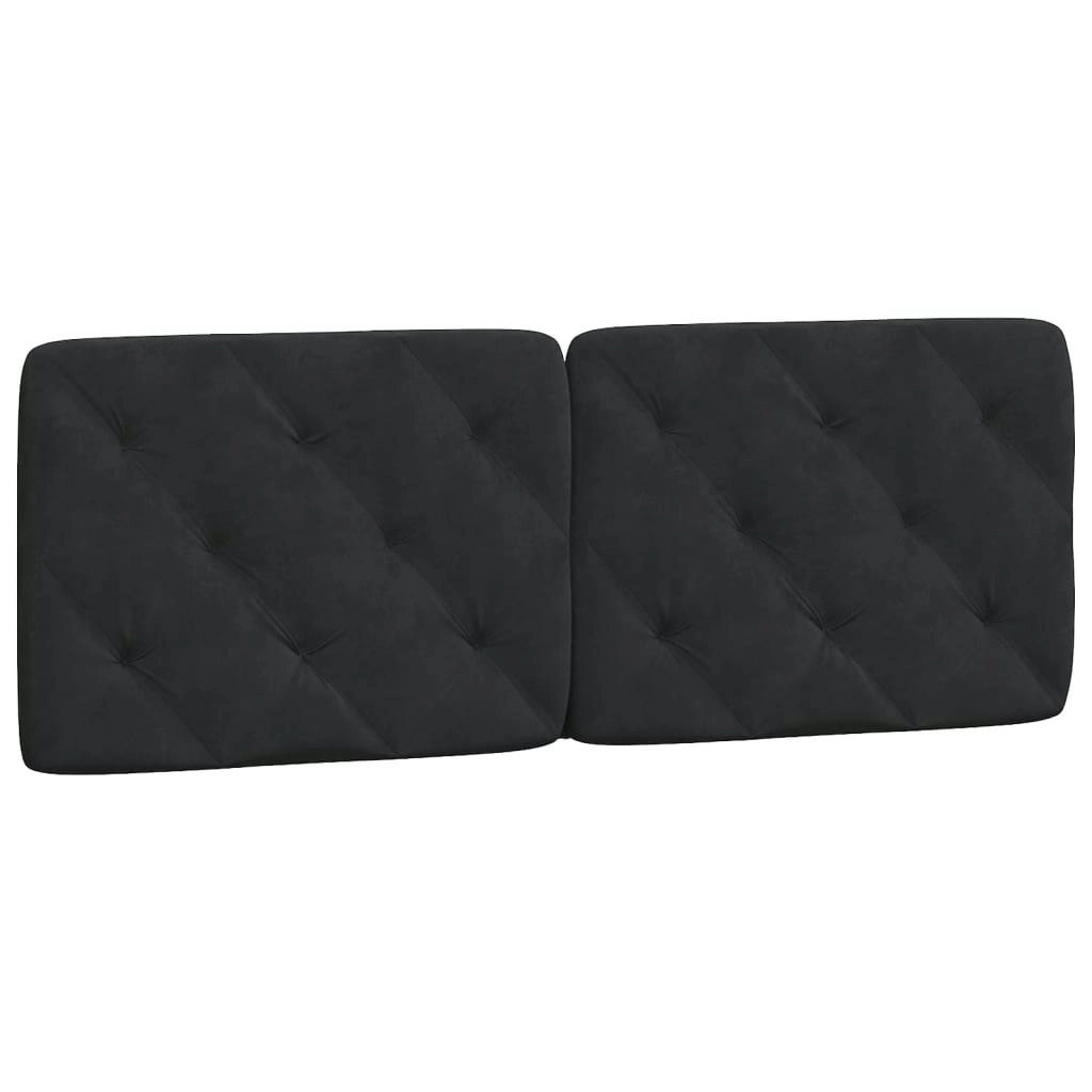 Headboard Cushion Black 137 cm Double Velvet 374726